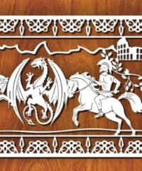 Warrior with dragons