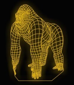 3D illusion led lamp King Kong 3D illusion led lamp King Kong