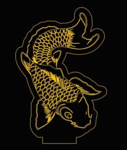 3D illusion led lamp fish 3D illusion led lamp fish