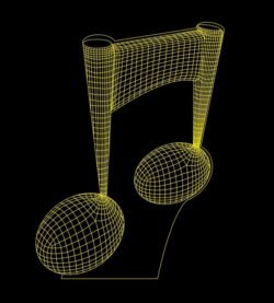 3D illusion led lamp music note 3D illusion led lamp music note