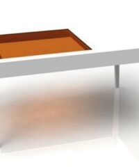 Coffee table with glass top