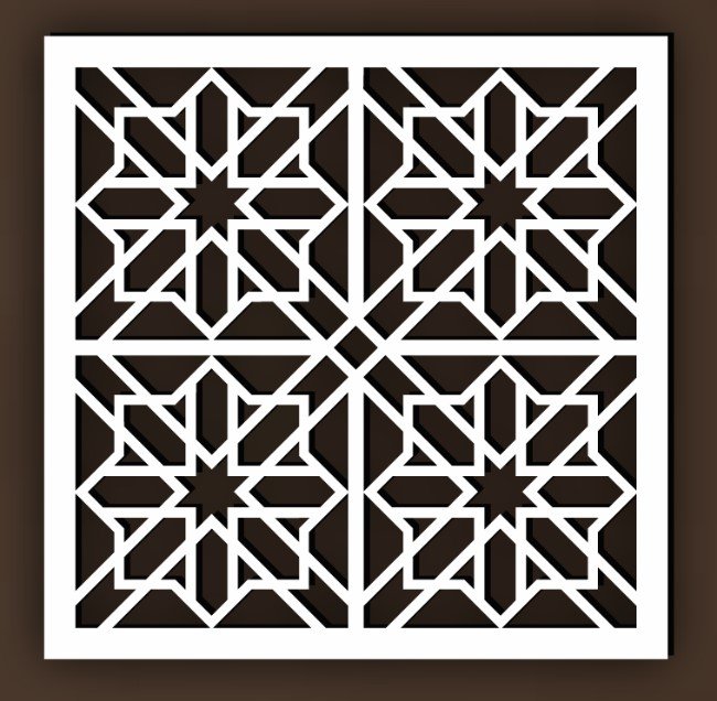 Design pattern screen panel