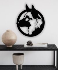 Dog with circle
