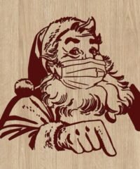 Santa Claus in a mask