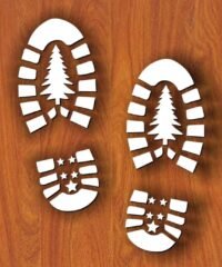 Santa Shoe Stencils