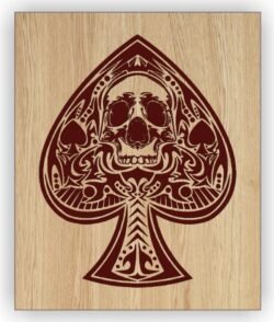 Spade Card with skull