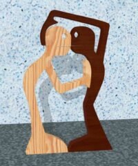 Two people statue