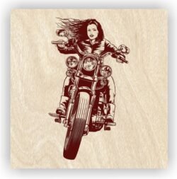 Woman with motorcycle Woman with motorcycle