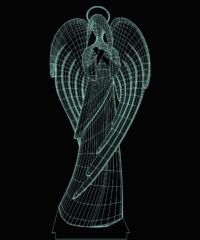 3D illusion led lamp Angel