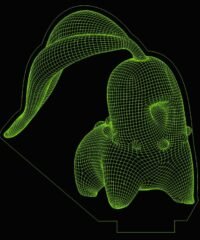 3D illusion led lamp Chikorita