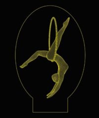 3D illusion led lamp Gymnasts