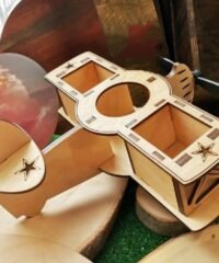Airplane with boxes