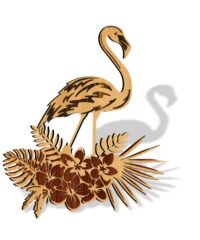 Floral flamingo