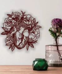 Heart with rose