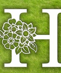 Letter H with flowers