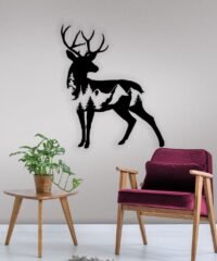 Deer with mountain
