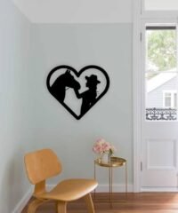 Girl with horse wall decor