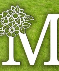 Letter M with flowers