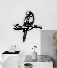 Parrot on a branch wall decor