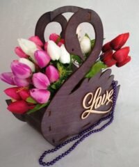 Swan flower basket
