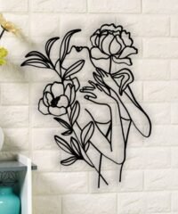 Woman with flowers