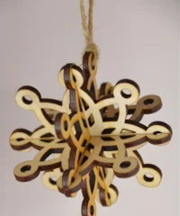 3D Wooden Snowflake Ornaments