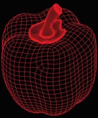 3D illusion led lamp Bell pepper