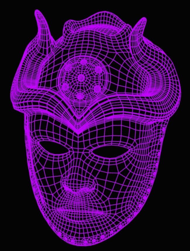 3D illusion led lamp Mask