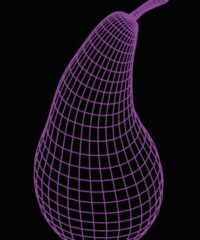 3D illusion led lamp Pear