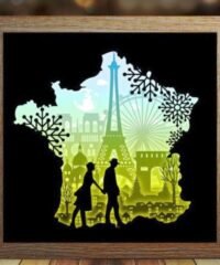 Couple in France light box