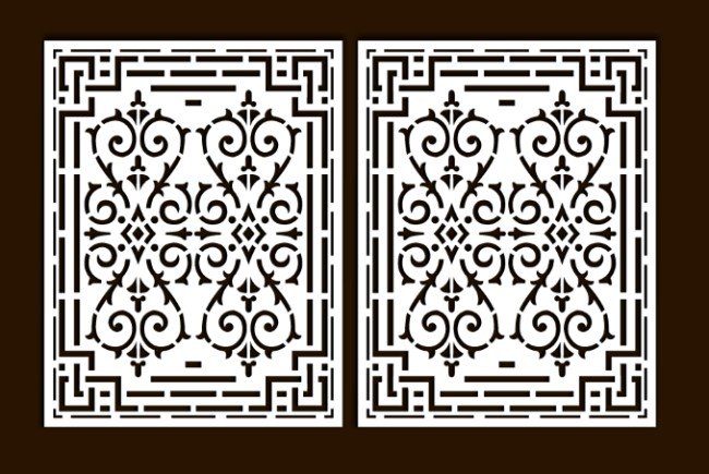 Design pattern screen panel