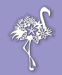 Flamingo with flower