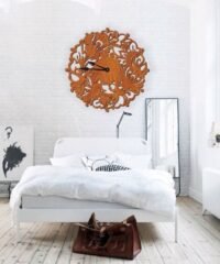 Flower wall clock