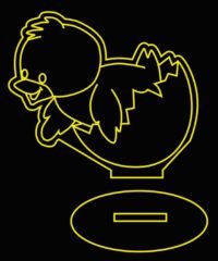 Illusion led lamp chick with egg