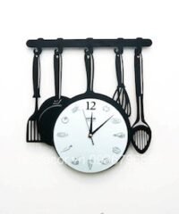 Kitchen utensils clock