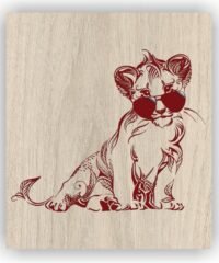 Lion with glasses