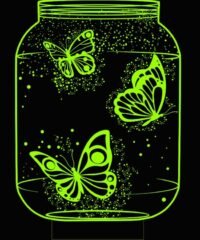 3D illusion led lamp glass bottle