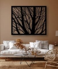 Decorative Trees Reflection Wall Panel