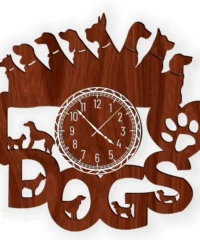 Dog wall clock
