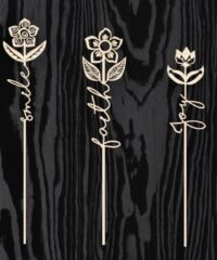 Flowers with word