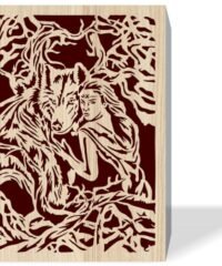 Girl and wolf