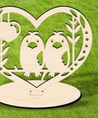 Heart with birds statue