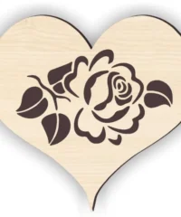 Heart with rose