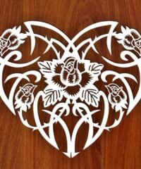 Heart with roses