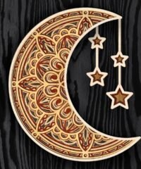 3D moon mandala