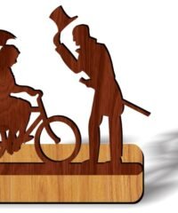 Couple on bicycle