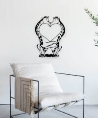 Giraffes couple wall decor