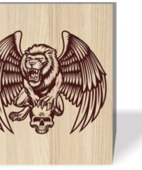 Lion with skull