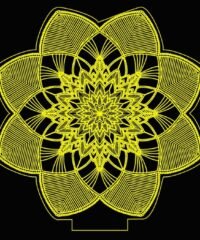 3D illusion led lamp Mandala
