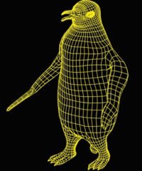 3D illusion led lamp Penguin